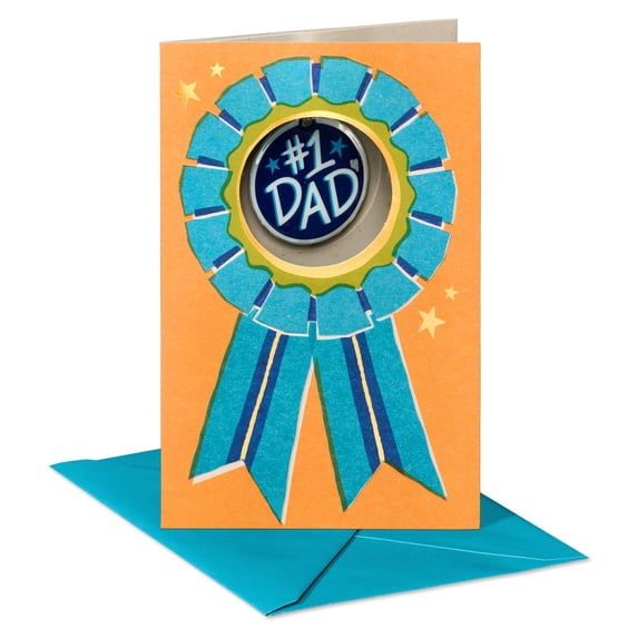 American Greetings Father's Day Card for Dad with Keepsake (Number One Dad)
