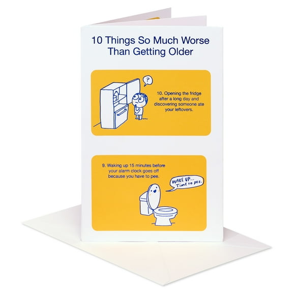 American Greetings Funny Birthday Card for Anyone (10 Things So Much Worse Than Getting Older)