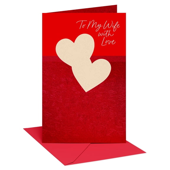 American Greetings Valentine's Day Card for Wife (Double Hearts)
