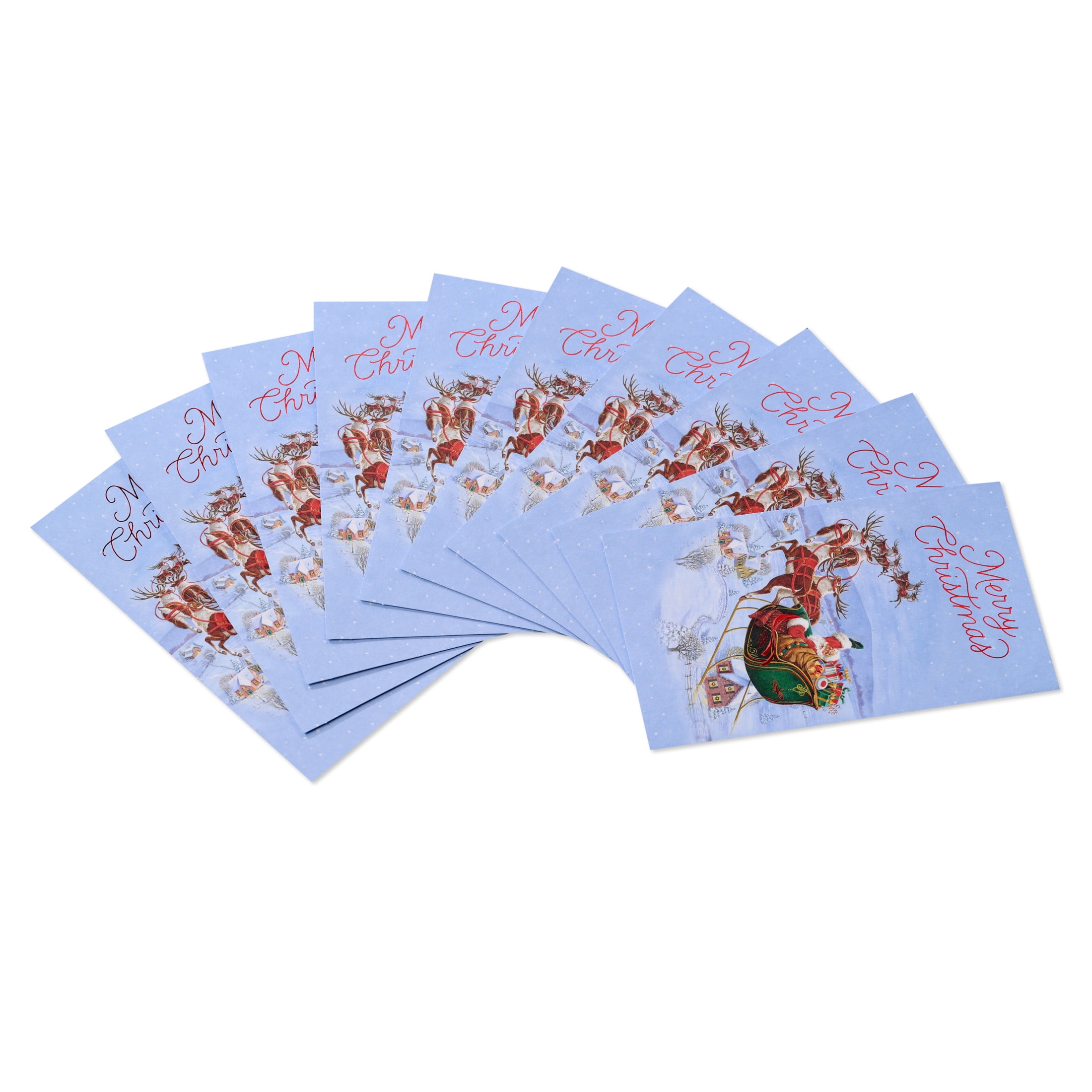 American Greetings Christmas Gift Card or Money Card Bundle, Makes the Season Bright (10-Count)