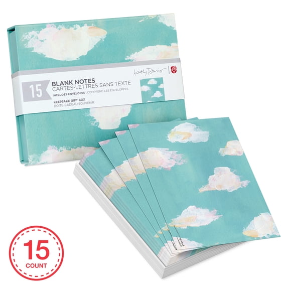 American Greetings Kathy Davis Charming Cloud Blank Note Cards with Keepsake Box and Envelopes (15-Count)