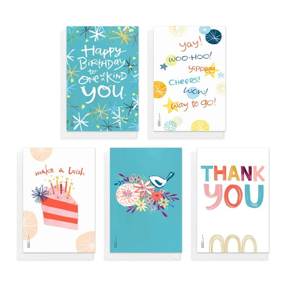American Greetings All Occasion Card Bundle with Storage Box for Anyone, Cake (4-Designs, 20-Count)