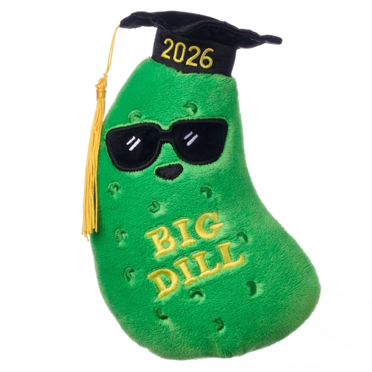 American Greetings 7.5 in. Graduation Plush Dill Pickle with 2026 Grad Cap  (1-Count) - Walmart.com