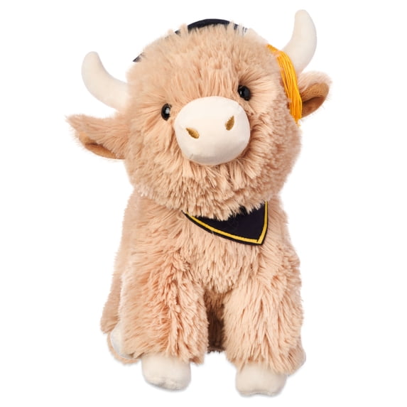 American Greetings 9 in. Graduation Plush Highland Cow with Grad Cap (1-Count)