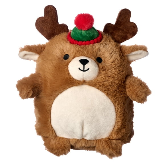 American Greetings 8.75 in. Christmas Plush Reindeer with Zipper Pouch (1-Count)