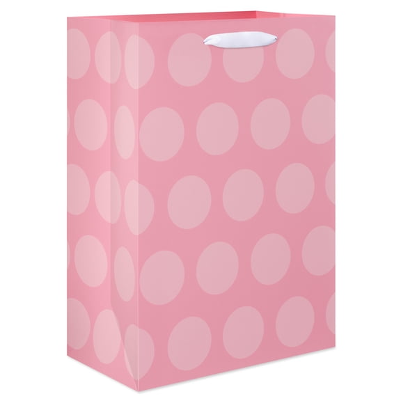 American Greetings 10 in. Medium Easter Gift Bag, Pink Polka Dot (1 Bag)