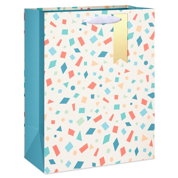 American Greetings All Occasion 12.75" Large Ivory Gift Bag, Confetti (1-Count)