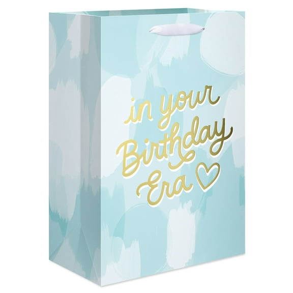 American Greetings 10" Medium Blue Gift Bag for Her, Birthday Era (1-Count)