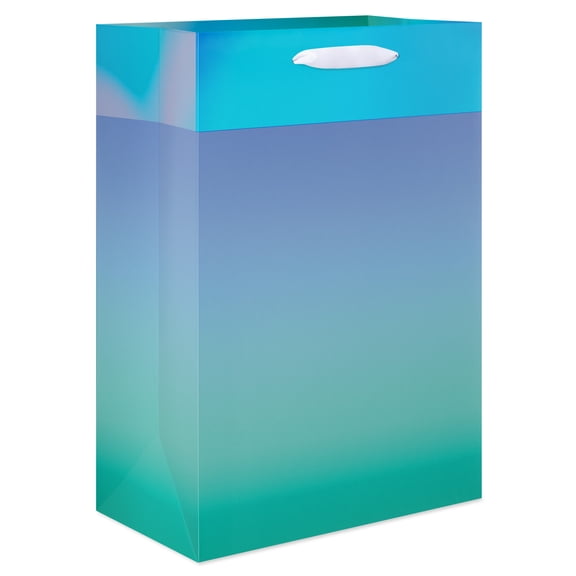 American Greetings 10 in. Medium Easter Gift Bag, Teal Ombre (1 Bag)