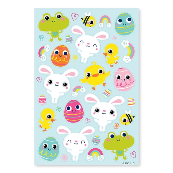 American Greetings Dimensional Easter Stickers for Kids, Googly-Eye Characters (1 Sheet, 26 Stickers)