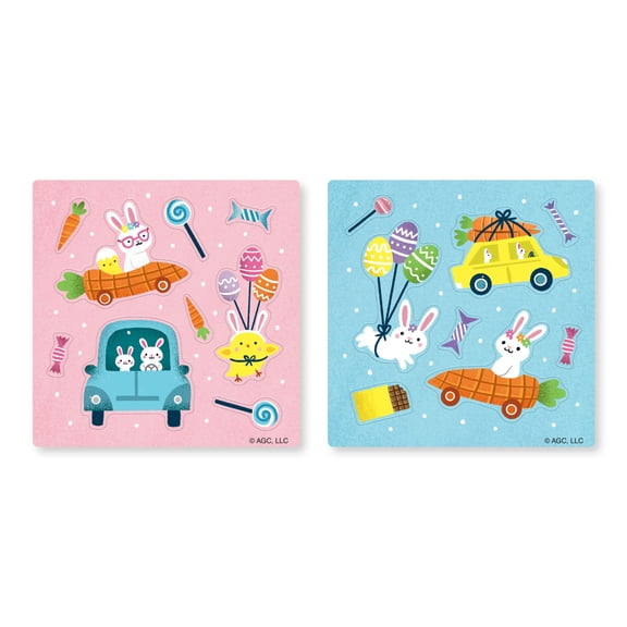 American greetings Easter Sticker Treat Pack for Kids, Fun Cars and Candy Designs (24 Sheets, 204 Stickers)
