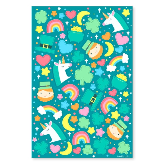 American Greetings St. Patrick's Day Stickers for Kids, Festive Fun (2 Sheets, 132 Stickers)