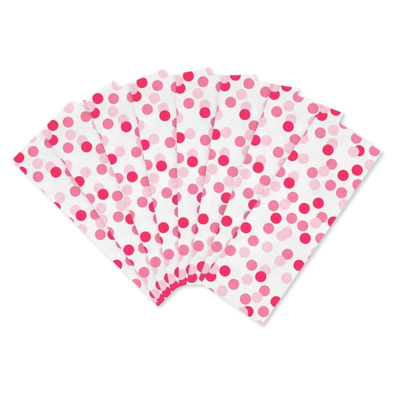 American Greetings 20 in. x 20 in. Mother's Day Gift Tissue Paper, Pink Polka Dots (8 Sheets, 16.7 Sq. ft)