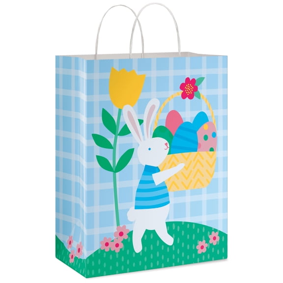 American Greetings 13 in. Large Easter Gift Bag, Bunny and Basket Design (1 Bag)