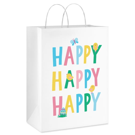 American Greetings 13 in. Large Easter Gift Bag, Happy Vibes (1 Bag)