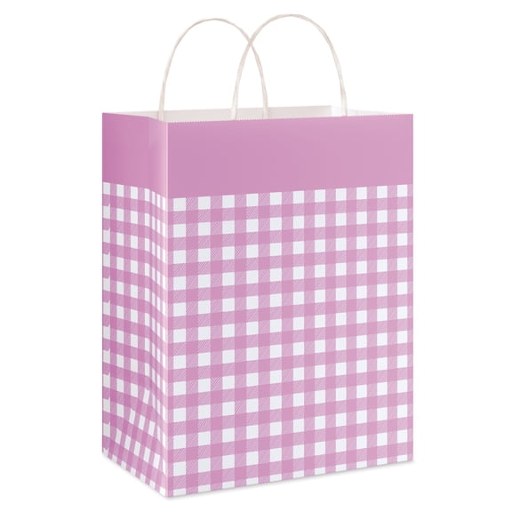 American Greetings 10 in. Medium Easter Gift Bag, Gingham Design (1 Bag)