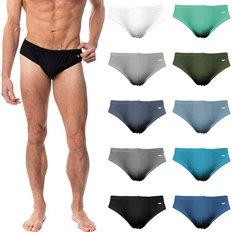 AMERICAN HEAVEN Men's Tagless Comfort Flex Fit Sport Bikini Briefs, Cotton  Rayon Seamless Bikini Underwear