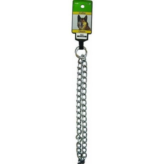 American Leather Choke Chain Dog Collar Extra Heavy Duty - 22" XL, Silver, 4mm