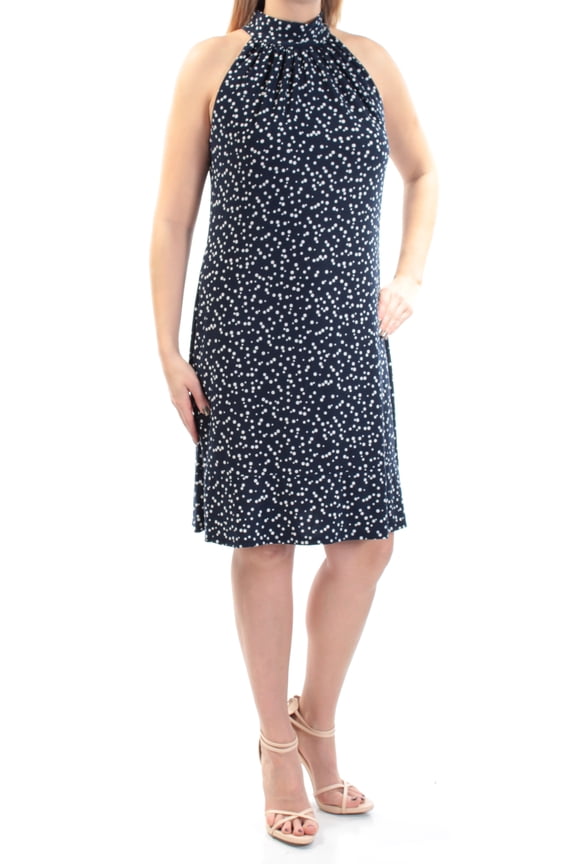 $69 Womens New 1263 Navy Polka Dot Dress 16 B+B