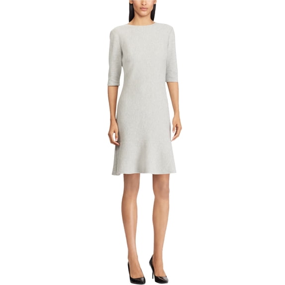 American Living Womens Textured Sheath Dress, Grey, 16