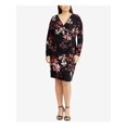 thumbnail image 1 of AMERICAN LIVING Womens Black Long Sleeve Knee Length Sheath Cocktail Dress 8, 1 of 2