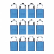AMERICAN LOCK A1105KAS12BLU Lockout Padlock,KA,Blue,1-7/8"H,PK12