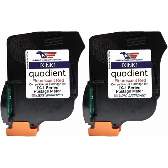 Quadient IXINK1 Replacement Ink Cartridge | 2-Pack | iX-1 Series Postage Meter
