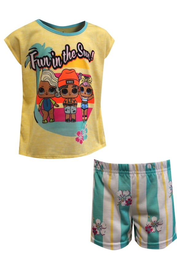 Girls LOL Surprise Fun in the Sun Shortie Pajama Set (6)