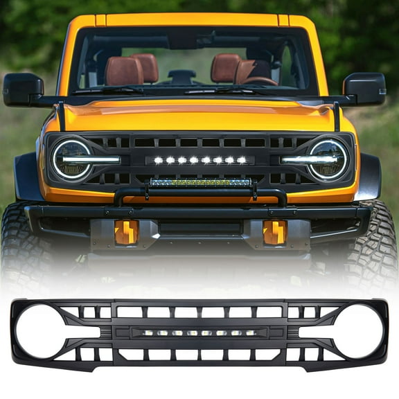 AMERICAN MODIFIED Armor Grille, 21-24 Ford Bronco with Off-Road Lights