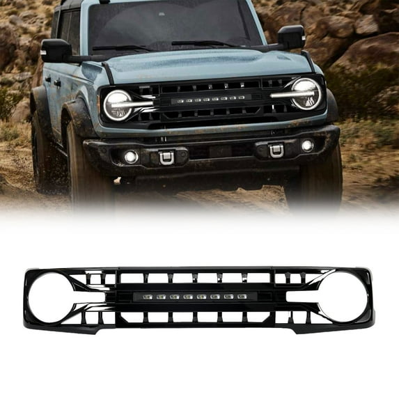 AMERICAN MODIFIED Armor Grille for 2021 to 2023 Ford Bronco w/Lights