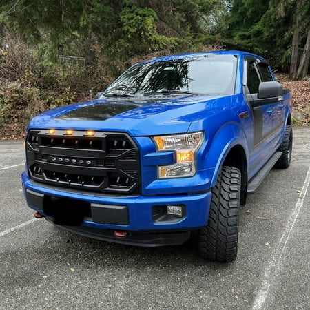 AMERICAN MODIFIED Armor Grille Compatible with 2015-2017 Ford F150, Black