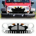 thumbnail image 1 of AMERICAN MODIFIED Empire Grille 07-18 Jeep Wrangler JK w/ Amber LED, Black, 1 of 8