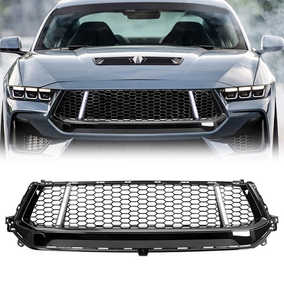 AMERICAN MODIFIED Front Grille w/LED DRL for 2024+ Mustang EcoBoost & GT