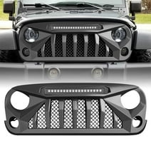 AMERICAN MODIFIED Front Grille with Lights for 07-18 Jeep Wrangler JK