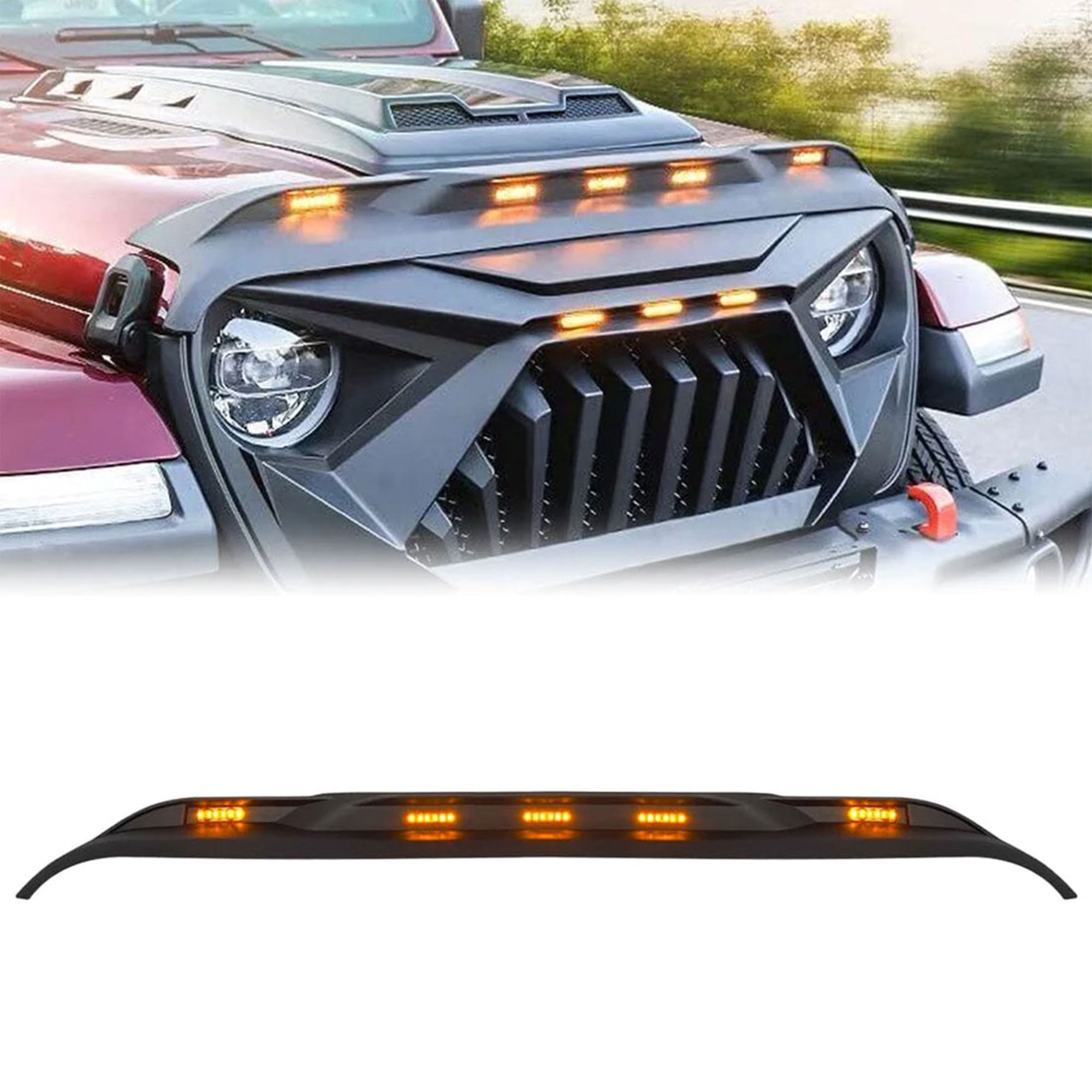 AMERICAN MODIFIED Front Hood for 18 to 23 Jeep Wrangler JL & Gladiator JT