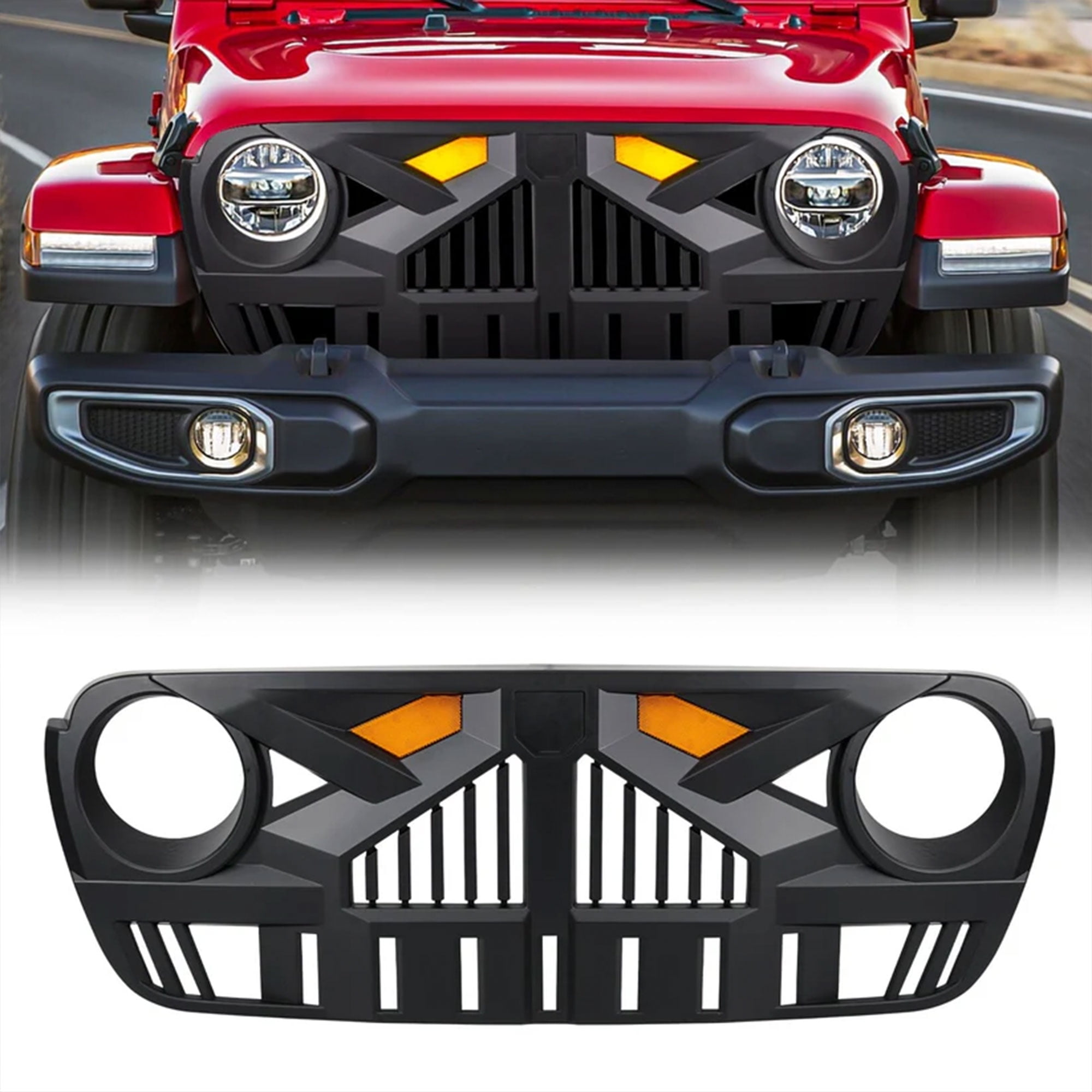 AMERICAN MODIFIED Grille for 2018-2023 Jeep Wrangler JL & Gladiator JT w/Cam