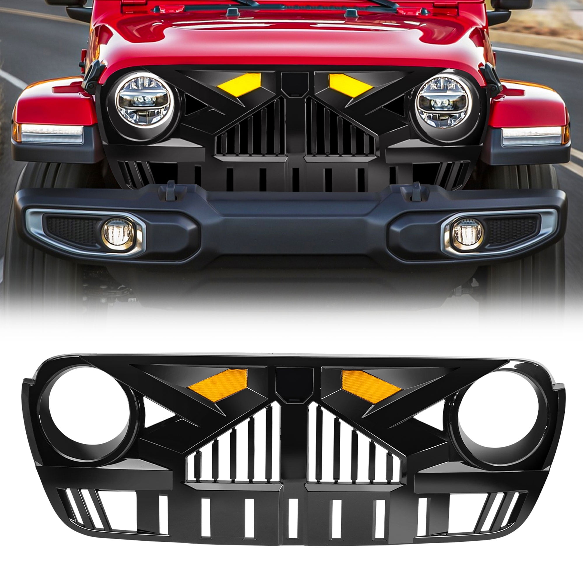 AMERICAN MODIFIED Grille for 2018-2023 Jeep Wrangler JL & Gladiator JT w/Cam