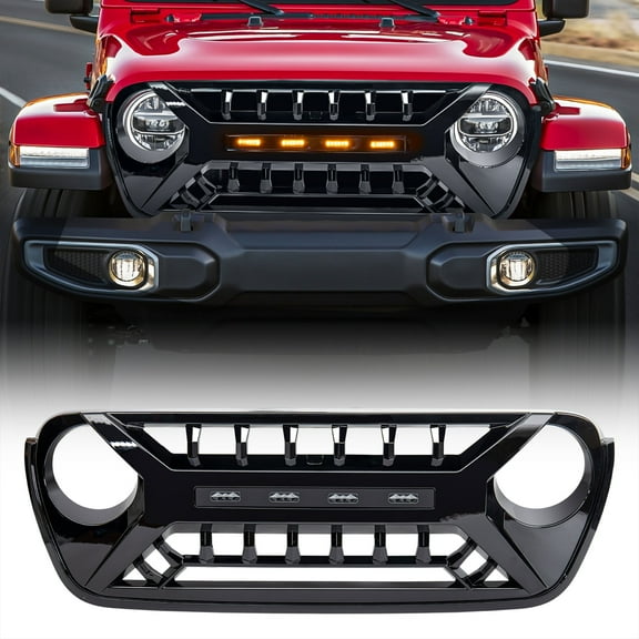 AMERICAN MODIFIED Grille w/Lights for 18-23 Jeep Wrangler JL & Gladiator JT