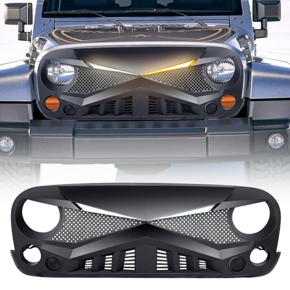 AMERICAN MODIFIED Hawke Grille for 2007-2018 Jeep Wrangler JK
