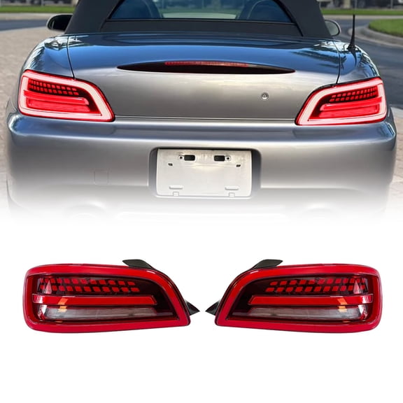 AMERICAN MODIFIED Pair LED Tail Lights w/Sequential Turn Signal for Honda S2000 AP2 04-09 Chassis