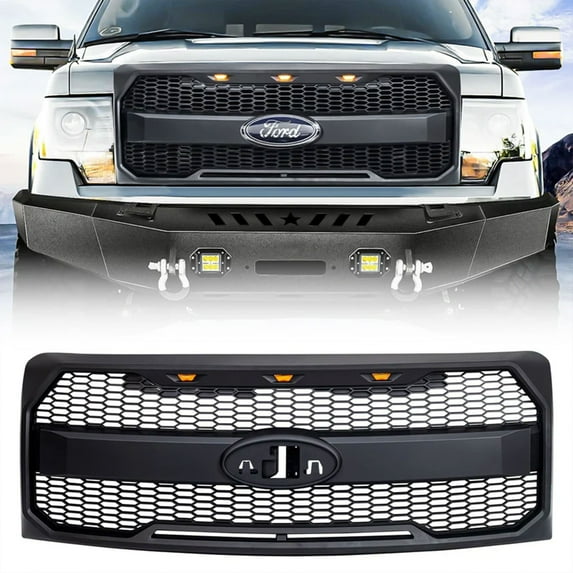 AMERICAN MODIFIED Raptor Style Mesh Grill for 2009 to 2014 Ford F150
