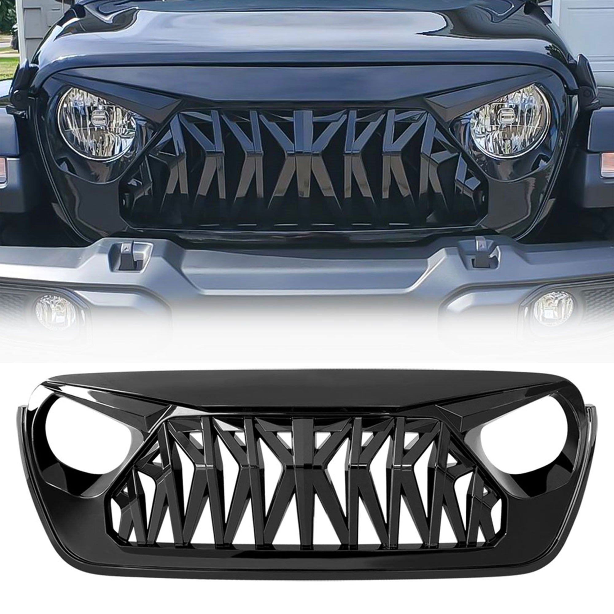 AMERICAN MODIFIED Shark Grille for 2018+ Wrangler JL & 2020+ Gladiator JT