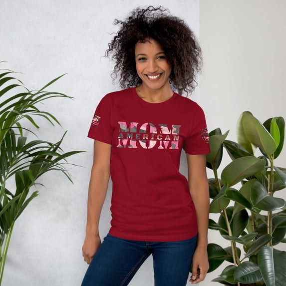 AMERICAN MOM t-shirt (Cardinal, XL)