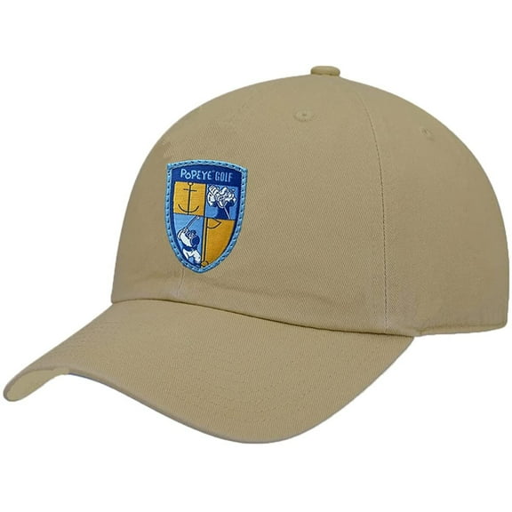 AMERICAN NEEDLE Popeye Golf Washed Slouch Adjustable Strapback Hat Khaki