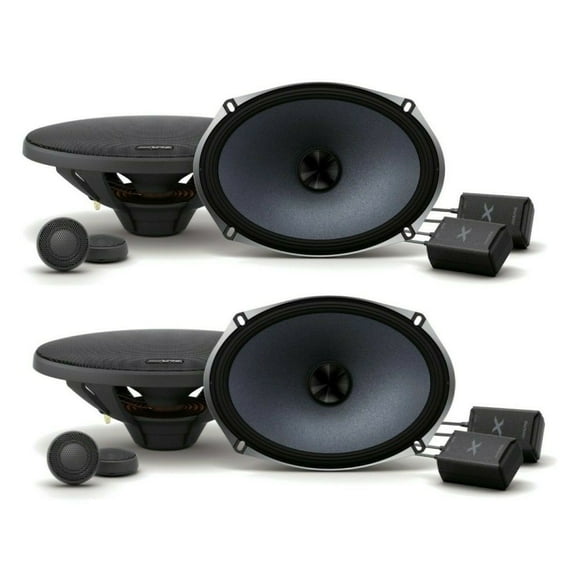 2 Alpine X-S69C 6" x 9" 6x9" 2-Way Component Car Speaker 720W X-Type