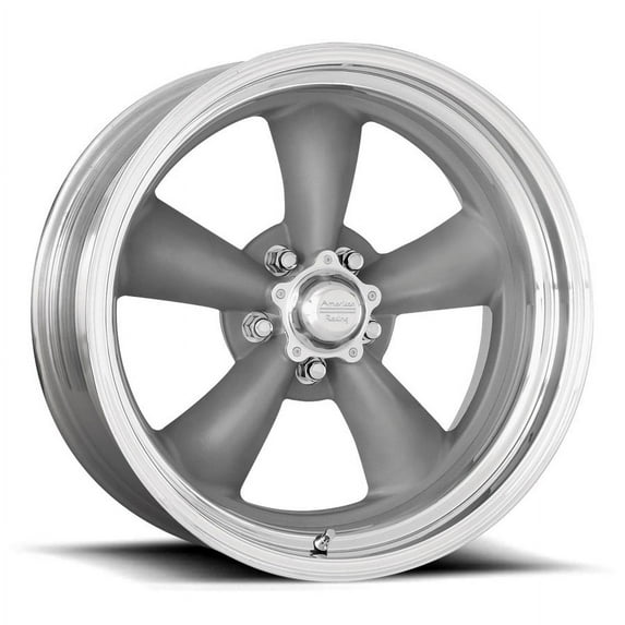 AMERICAN RACING VINTAGE VN205 CLASSIC TORQ THRUST II 20X8 BLANK XXET 83.06CB TORQ THRUST GRAY POLISHED LIP WHEEL