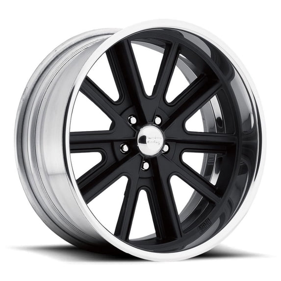 AMERICAN RACING VINTAGE VN407 20X10.5 BLANK XXET 76.5CB TWO-PIECE HOT ROD BLACK CENTER POLISHED BARREL WHEEL