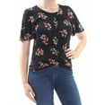 thumbnail image 1 of AMERICAN RAG $29 Womens New 1109 Black Floral Print Twist Front Top M Juniors, 1 of 1