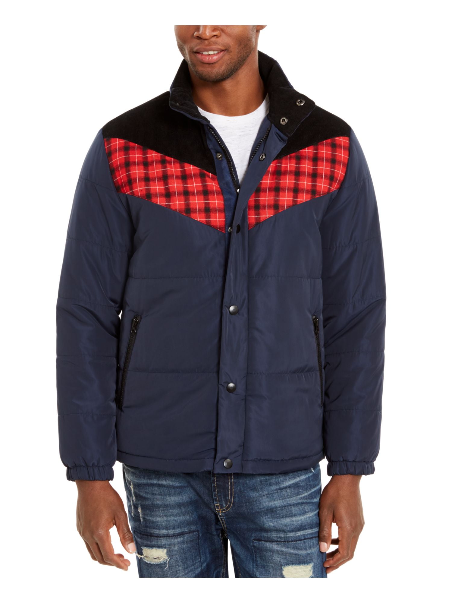 Men's color store block puffer jacket