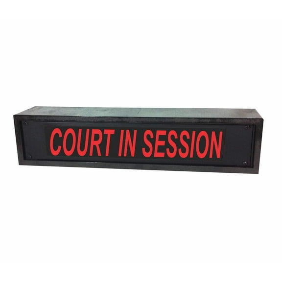 AMERICAN RECORDER - 2RU "COURT IN SESSION" LED Lighted Sign with Enclosure